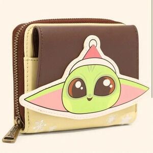 Loungefly Star Wars The Mandalorian The Child Holiday Small Zip Wallet